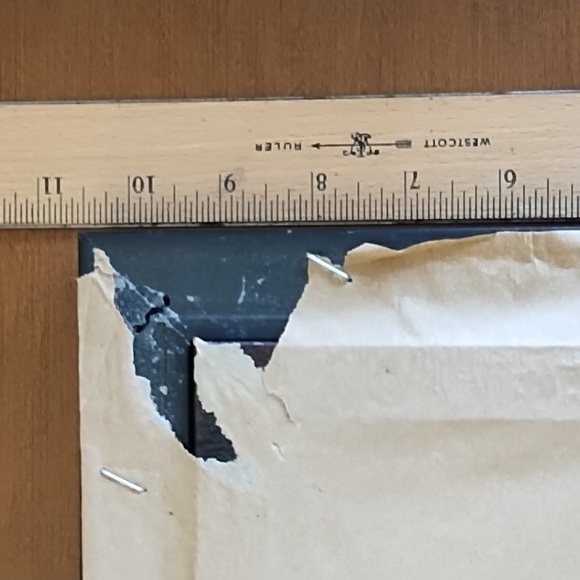 French Street Scene Wood Frame Cafe Bakery Patisserie Blue Red Cream Brown Black - Picture 7 of 8